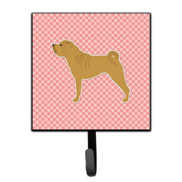 Carolines Treasures Shar Pei Merry Checkerboard Pink Leash or Key Holder BB3652SH4 - main